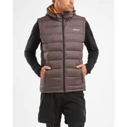 2XU - cold weather men vest CLASSIX Insulation Vest III - Charcoal/ Micro Glitch Print 