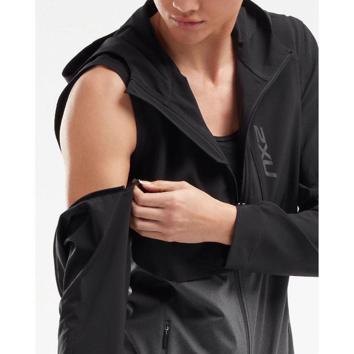2XU - running jacket for women 2 In 1 Jacket Black/ ...