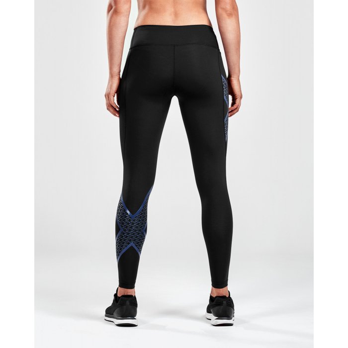 Bonded Mid-Rise Compression Tights for Women black ...