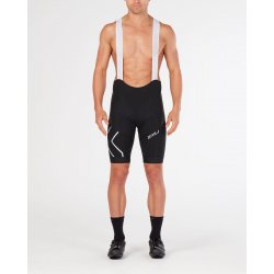 2XU - pantaloni scurti ciclism Bib shorts Compression Cycle SteelX bibs - negru alb