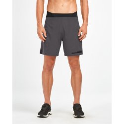 2XU - Running 2 in 1 Compresion 7" Shorts for men - Charcoal gray Nero