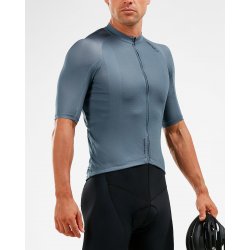2XU - cycling shirt for men Elite Cycle  Jersey - gray fade blue