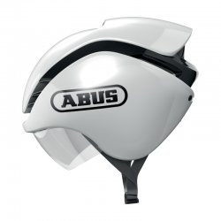 Abus - road triathlon bike helmet Gamechanger tri helmet - shiny white black