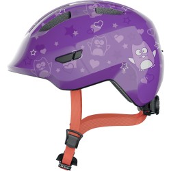 Abus - bike helmet for kids Smiley 3.0 - dark purple butterflies pattern