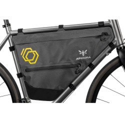 Apidura - bike frame bag Expedition Full Frame Pack 14 liters - gray black yellow