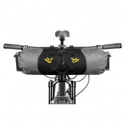 Apidura - bike bag on handlebar holding, Backcountry 2.0 Handlebar Pack 11 liters - gray black yellow