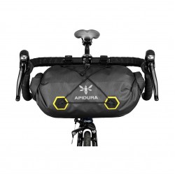 Apidura - bike bag on handlebar holding, Expedition Handlebar Pack 14 liters - gray black