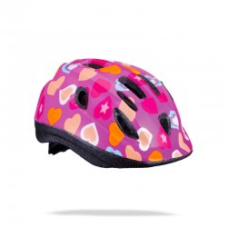 BBB - Bike Helmet for children Boogy Heart BHE-375 - Glossy pink hearts pattern
