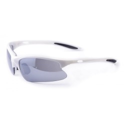 Bikefun - ochelari de soare Vector - rama alba #2 lentile fumurii, flash mirror C3