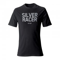 CEP Women running shirt Brand Metalized shirt - black silver