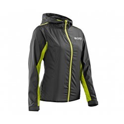 CEP - cold or windy weather Jacket for women Brand Windbreaker - Black Lime Green 