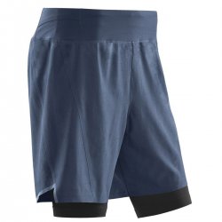 CEP - men's 2 in 1 pants for running 3.0 running shorts - blue black