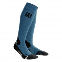 CEP - Sport long socks for women Merino PRO+ outdoor women socks - light desert sky blue black