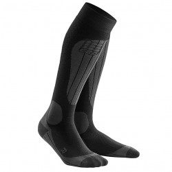 CEP - Compression long ski Socks for men Ski Thermo Socks - black anthracite gray