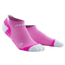 CEP - Compression Socks for women under the ankle design No Show Ultralight - pink light gray