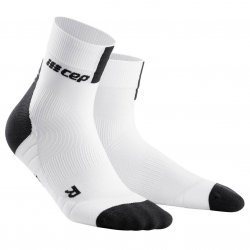 CEP - sosete scurte de compresie 16cm, pentru femei Short Socks 3.0 - alb gri inchis