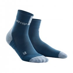CEP - sosete scurte de compresie 16cm, pentru femei Short Socks 3.0 - albastru inchis gri