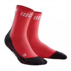 CEP - sosete scurte vreme rece sau iarna 18cm pentru femei Winter Short Socks - rosu negru