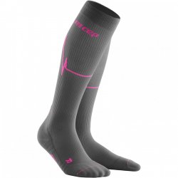 CEP - Compression Socks for women Heartbeat Woman Tall comp - vulcan flame gray pink