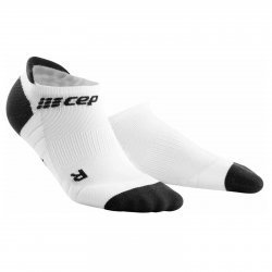CEP - Compression Socks for women under the ankle design 6cm No Show 3.0 - white-dark-gray