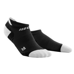 CEP - Compression Socks for women under the ankle design No Show Ultralight - black light gray