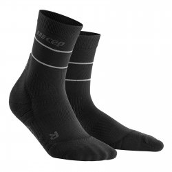 CEP - Compression medium socks 18cm for men Mid Cut Reflective socks - black reflect