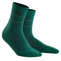 CEP - Compression medium socks 18cm for men Mid Cut Reflective socks - green reflect