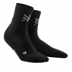 CEP - Sosete scurte compresie mid cut pentru femei Xtra Mile socks - negru alb