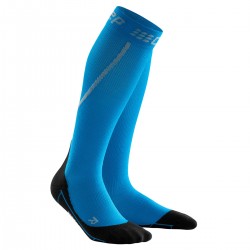 CEP - Sosete de compresie pentru barbati alergare iarna Winter Run Socks - albastru electric negru