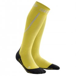 CEP - Running Compression Socks for men Winter Run Socks - yellow black