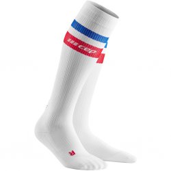 CEP - Compression Socks for men 80`s men socks - white red blue