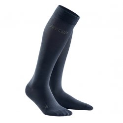 CEP - Sosete lungi compresie pentru femei Business Commuter Tall Compression women Socks - negru albastru