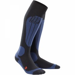 CEP - sosete ski thermo femei Ski Thermo Merino Socks - negru albastru inchis