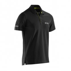 CEP - men's brand polo sport Shirt with short Sleeve - black lime green
