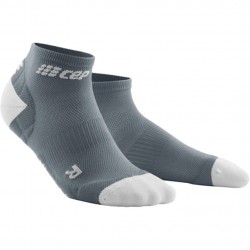 CEP - sosete compresie scurte femei Ultralight Compression Socks Low Cut W - gri inchis gri deschis