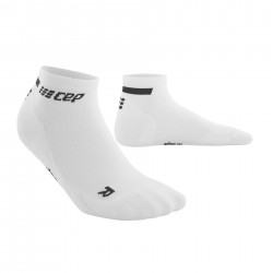 CEP - Compression Socks under the ankle design The Run Socks Low Cut - white black