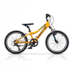 Cross - bicicleta MTB 20 inch, aluminiu, pentru fete Cross Speedster 20 - galben mov negru
