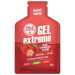 Gold nutrition - energy gel for intense effort extreme gel, strawberries taurine flavor - pack 40 g