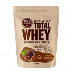 Gold nutrition - protein powder pack Total Whey - chocolate and hazelnut flavor 260G 