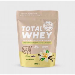 Gold nutrition - pachet pudra proteica Total Whey - aroma vanilie 260G