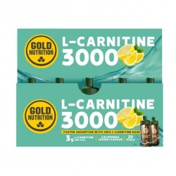 Gold nutrition - fiola L-Carnitine 3000 pentru ardere grasime - aroma lamaie - fiola 3g 