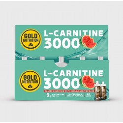Gold nutrition - fiola L-Carnitine 3000 pentru ardere grasime - aroma pepene rosu - fiola 3g 