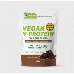 Gold nutrition - Pudra proteica vegetala Protein V, aroma ciocolata - 240g