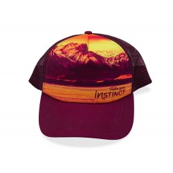 Instinct - Trucker Horizon Cap - burgundy red orange
