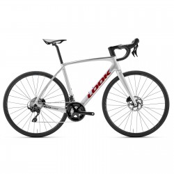 Look - bicicleta sosea de anduranta - Optimum 2 Disc - Shimano 105 - argintiu - rosu