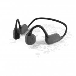 Philips Audio TAA6606BK/00 Bone-Conducting Open-Ear Sports Headphones Wireless (9 Hours Playback Time, IP67 Dust/Water Protection, Lights) Black