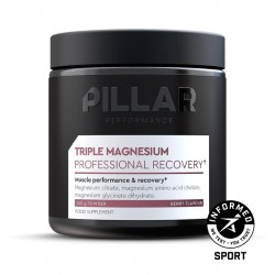 Pillar Performance - magnesium supplement Triple magnesium powder (New formula), Berry flavor - powder jar 200g
