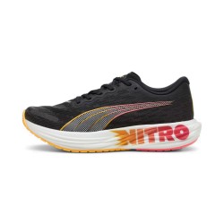 Puma - pantofi alergare pentru barbati Deviate Nitro 2 FF - negru alb portocaliu Sun Stream sunset glow