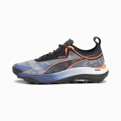 Puma - pantofi alergare pentru barbati Voyage Nitro 3 - gri albastru cerneala negru portocaliu Neon