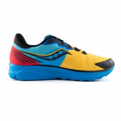 Saucony - men running shoes Ride 14 Runshield - multicolored Solary yellow blue Chill red black